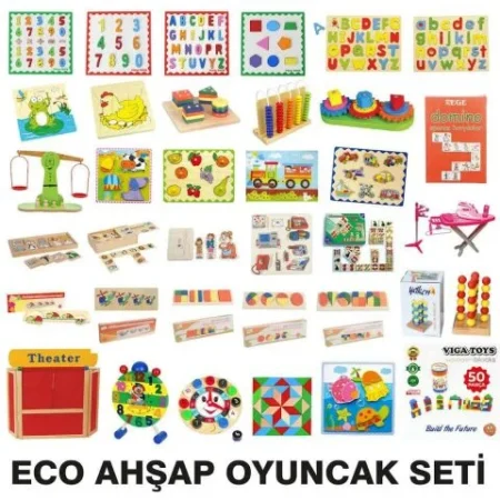 Eco Ahşap Oyuncak Seti (35 Parça)
