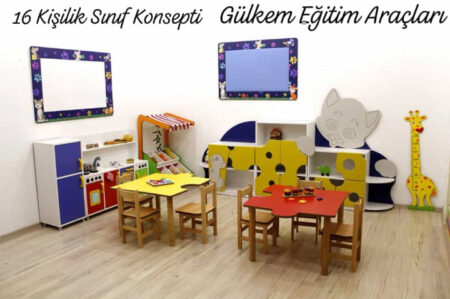 16 Öğrencilik Kedi Dolaplı Sınıf Konsepti